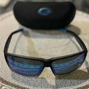 Coasta Del Mar Rin Con Matte Smoke Crystal Fade, Blue Mirror Polarized Glass